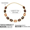 Chunky CZ Necklaces Bracelets Big Square Multi Color Zircon Necklace Bracelet Gold Plated Stainless Steel Statement Jewelry - Image 14