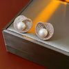 Zircon Round Pearl Earrings for Women Personality Irregular Stud Earring Temperament High Sense Simple Jewelry Wedding Girl - Image 5