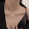 Silver Zircon Star Pendant Choker Necklace For Women Classic Jewelry Light Advanced Accessories - Image 6