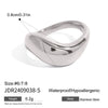 Minimalist Asymmetric Hollow Ring in Stainless Steel - Image 9