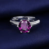 Silver Multicolor Green Ring Adjustable Open Band Women's Engagement Wedding Jewelry Gift - Image 7