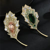 Party Jewelry Retro Crystal Maple Leaf Brooch Elegant Plant Series Badge Good Gift for Women - Image 2