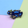 Dark Blue Frog Enamel Lapel Pin, Cute Amphibian Cartoon Metal Brooch Badge, Tiny Flower Head Punk Decor for Jackets - Image 6
