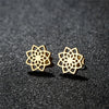 Bohemia Cute Flower Earrings for Women Golden Color Stainless Steel Earrings Daisy Wedding Jewelry Gifts - Image 13