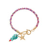 gold-plated stainless steel fish and starfish charm colorful woven rope bracelet, summer beach bohemian women's jewelry - Image 7