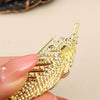 Full Rhinestone Feather Brooches For Women Girls Elegant Temperament Brooch Jewelry Accessories Gifts - Image 6