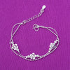 Silver Color Stamp Anklets For Women Foot Leg Chain Link Bracelet Double Layers Beach Accessories Jewelry - Image 60
