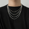 Hip Hop Titanium Steel Necklace Handmade Square Rhombus Chain Bamboo Chain Men's and Women's Clavicle Chain Accessories - Image 3