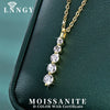 Brilliant 5-Stone Necklace Gold Long Drop Pendant Necklace for Women Female Jewelry Accessories - Image 1