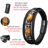 Tiger Eye Stone Men's Wristband Bracelet Hand-woven Multi-Layer Braided Leather Bangles Stainless Steel Jewelry - Image 6