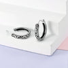 Openwork Leaf Pattern Hoop Earrings with Sculpted Detail - Image 47