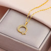 Sweet Sexy Zircon Crystal Series Pendant Necklaces For Women Female Stainless Steel Neck Chain Jewelry Girls Party Gift - Image 5