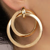 Gold Color Twisted Big Hoop Earrings For Women Night Club Party Girls Drop Earrings Geometric Statement Earrings - Image 1