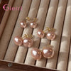 Elegant Pink Glossy Pearl Stud Earrings For Women Silver Earrings Wedding Party Geometric Jewelry Gift - Image 12