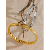 5 60mm Stainless Steel Round Smooth Bracelet Bangle Minimalist Metal Texture Daily Jewelry Women - Image 3