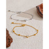 Zirconia Heart Love Chain Bracelet Bangle Stainless Steel Ankle Foot Jewelry - Image 2