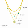 316L Stainless Steel Butterfly Moon Lock Blue Eyes Pendant Necklace For Women Multilayer Choker Chain Jewelry Gifts - Image 44