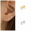 2pcs Silver Zirconia Labret Lip Ring Tragus Cartilage Piercing Stud Earrings for Women Men Earring Jewelry - Image 28