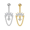 1pcs Faux Fake Belly Piercing Flower Butterfly Dangling Fake Belly Button Pircing Clip On Umbilical Navel Cartilage Earring Clip - Image 15