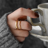 Ripple Stainless Steel Band Rings in Gold Tone and Silver Tone - Image 5