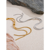 Stainless Steel Flat Snake Chain Long Adjustable Necklace Stylish Daily Minimalist Jewelry - Image 3