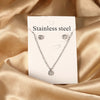 Love Heart Pendant Necklaces For Women Stainless Steel No Fade 2 Pieces Jewelry Wedding Party Gifts Gold Color - Image 17