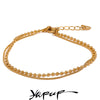 Double-Layer Stainless Steel Chain Bracelet in Gold-Tone or Silver-Tone - Image 1