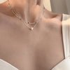 Silver Necklace Simple Personality Charm Choker Birthday Gift for Women Jewelry Accessories - Image 3