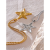 316L Stainless Steel Starfish Pendant Necklace Statement Gold Pvd Plated Individualistic Holiday Jewelry - Image 5