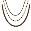 Black Crystal Tennis Necklace For Women Iced Out Cubic Zirconia Gold Plated Hippie Bridesmaid Jewelry - Image 1