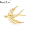 Glossy Metal Swallow Brooches for Women Animal Pins Casual Party Accessories Gifts Friend Decorations - Image 1