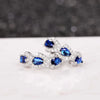 Silver Blue Cubic Zirconia Hoop Earrings Wedding Party Elegant Accessories for Women Jewelry Gift - Image 4