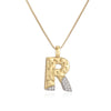 Gold/Silver Color Mixed 26 Letters Pendant Necklaces For Women Men Shiny CZ Zircon Inlay Party Jewelry Gift - Image 23