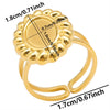 6Pcs Stainless Steel Gold Plated Irregular Blank Base Cabochon Open Rings Punk Geometric Men Party Chunky Jewelry - Image 28