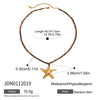 Beach Ocean Vacation Style Gold Color Stainless Steel Sun Starfish Pendant Necklace Stone Bead Necklace Women - Image 10