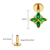 Titanium Marquise Flower Helix Stud 16G Four-Petal CZ Floral Cartilage Tragus Conch Ear Piercing Jewelry - Image 11