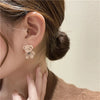 Cute Flocking Plush Rabbit Stud Earrings for Women Korean Brown Animal Bear Earring Jewelry Party Girls Gift - Image 3
