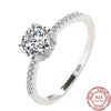 Silver Classic Ring for Women jewelry Hollow ball edge diamond crown imitation diamond women's ring - Image 1