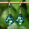 Female Rainbow Crystal Water Drop Earrings Boho Silver Color Zircon Stone Long Dangle Earrings For Women Girl's Wedding Jewelry - Image 4