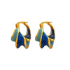 French Retro Enamel Glaze Spiral Drop Earrings Irregular Earring For Women Jewelry Accessories Gift - Image 6