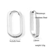 Geometric Square Star Heart U Shape Hoop Earrings For Women Men Golden Sliver Color Stainless Steel Retro Piercing - Image 18