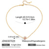 Pearl Look Bead Necklace with Clear Stone Pendant in Gold Tone - Image 15