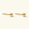 3/4/5mm Classic Stainless Steel Dot Ball Stud Earrings Unisex Gold Color Stackable Simple Women's Jewelry Christmas Gifts - Image 7