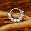 Titanium CZ Cartilage Hoop Earring 16G Septum Hoop Nose Ring Tragus Helix Daith Hinged Clicker Piercing - Image 19
