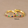 2pcs Stainless Steel Minimal Hoops Earrings for Women Round Circle Punk Helix Tragus Rainbow CZ Huggie Earring Piercing Jewelry - Image 5
