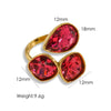 Carlidana Jewelry Open Rings Gold Plated Stainless Steel Simple Multi-Color Crystal Ring For Women Jewelry - Image 14