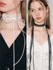 2 Pcs Retro Lace Ribbon Bow Neckband Women Simple Double Layer Long Tassel Necklace Versatile Neck Ornament Accessories - Image 1