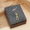 Ftcy Stainless Steel Couple Hugging Necklace Pendant for Women Men Gold Silver Color Couple Love Chain Friend Gift Party Jewelry - Image 3