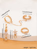 3pcs Dainty Jewelry for Women Zircon Earring Set Chain Link Hoop Design, Stackable Ear Cuff, Daily Accessory - Image 5