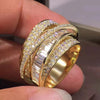 Full-Coverage Cubic Zirconia Band Ring in Gold-Tone or Silver-Tone - Image 3